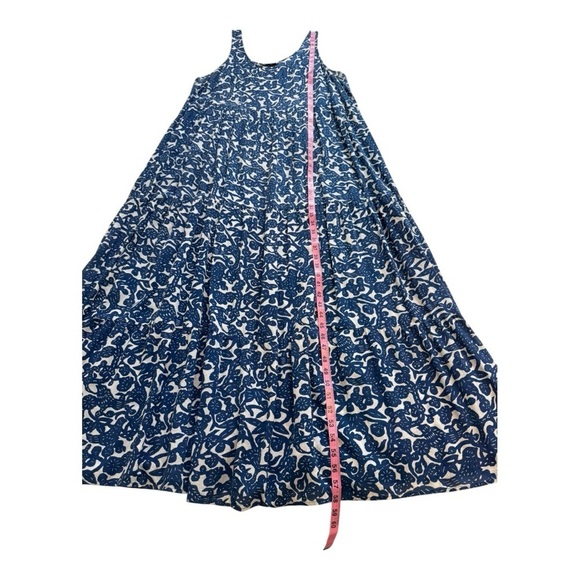 Lucky Brand Women's Blue Vines & Birds Maxi Dress - Size XL - Picture 9 of 11